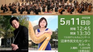 5/11㊐　沼津交響楽団 第41回 定期演奏会　講師出演情報