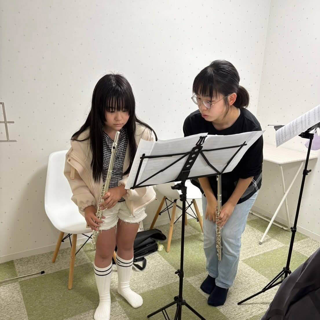 フルートレッスンの様子